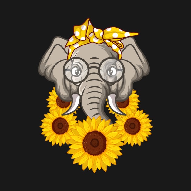 Elephant With Sunflower Gift by Delightful Designs