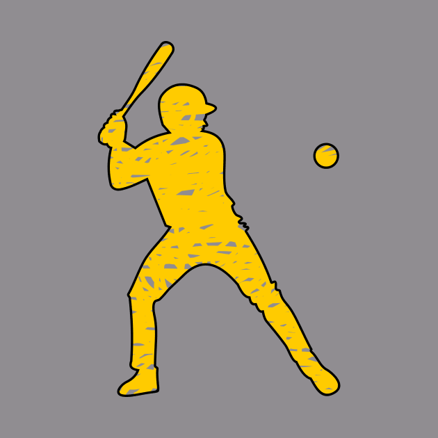 doodle baseball player silhouette by bloomroge