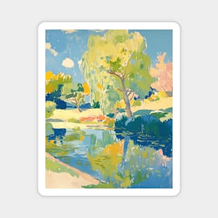 Landscape Nature Willow Tree Art Magnet