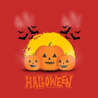 Halloween Pumpkins Design T-Shirt