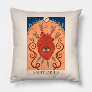 Zodiac sign tarot card Sagittarius Pillow