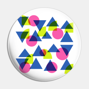 Simple 90s Shapes in Neon Colors Pin