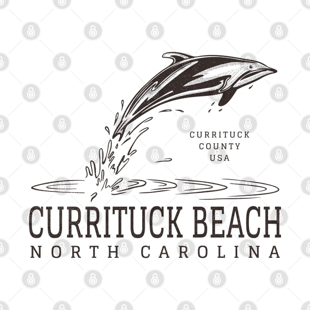 Currituck Beach, NC Summertime Vacationing Dolphin by Contentarama