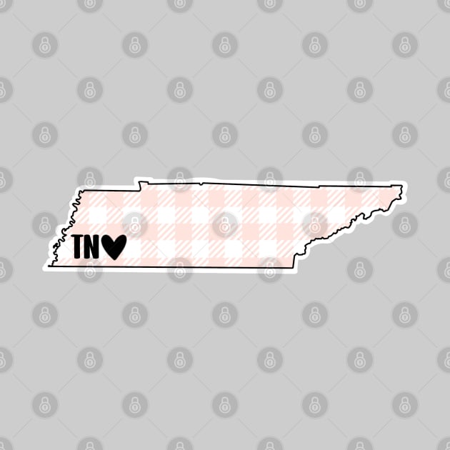 USA States: Tennessee (pink plaid) by LetsOverThinkIt