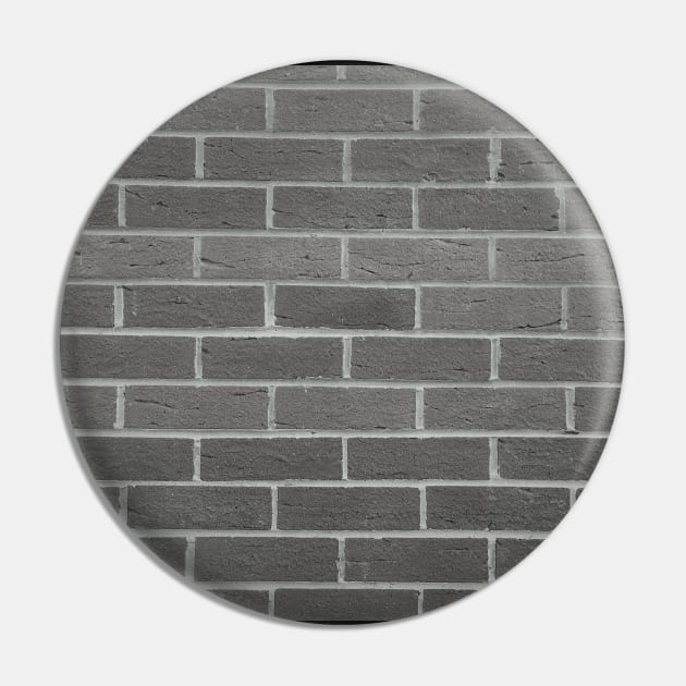 Brick Wall Black and White Photo Pin by Supertonic