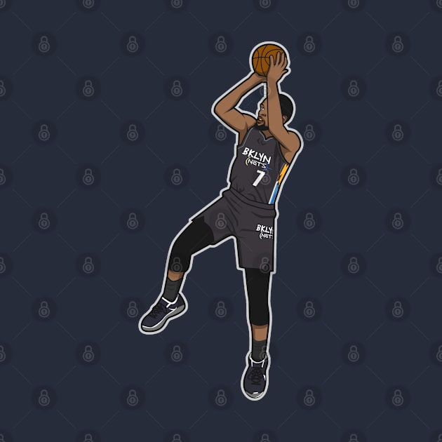 Kevin Durant Fade Away Cartoon Style by ray1007