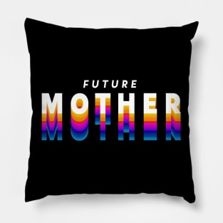 future mother in gradient color Pillow