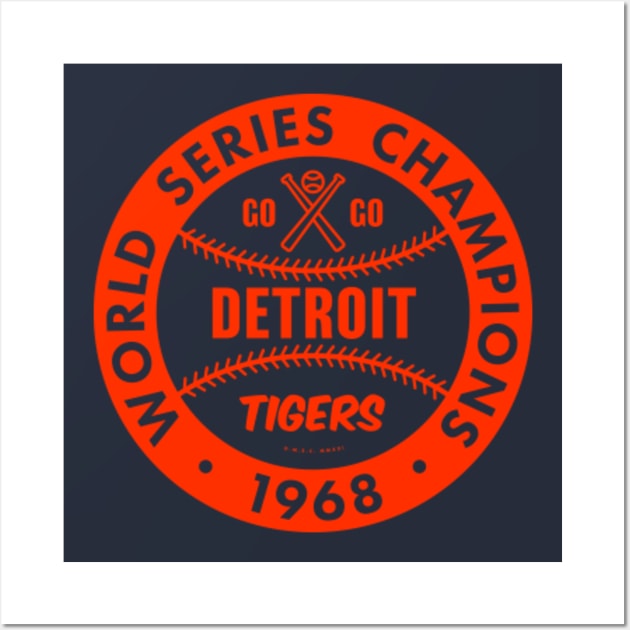 1968 DETROIT TIGERS Poster Decor Gift Wall Art 1968 World 