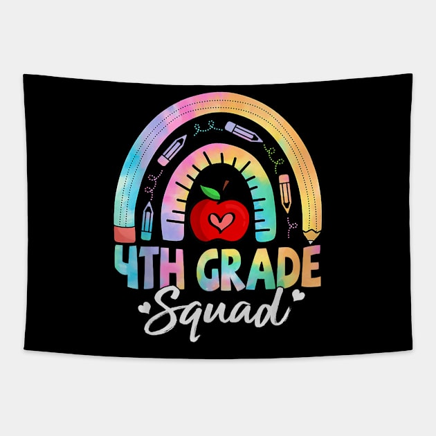 4th Grade Squad Back To School Fourth Grade Teacher Girls Tapestry by Davito Pinebu 
