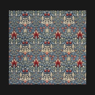 Fiery flowers 19th century pattern T-Shirt