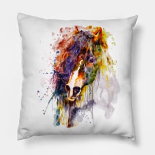 Abstract Horse Head Pillow