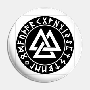 Walknut rune Pin