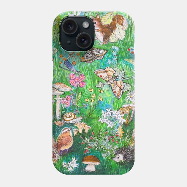 Magic green garden Phone Case by CATS ART