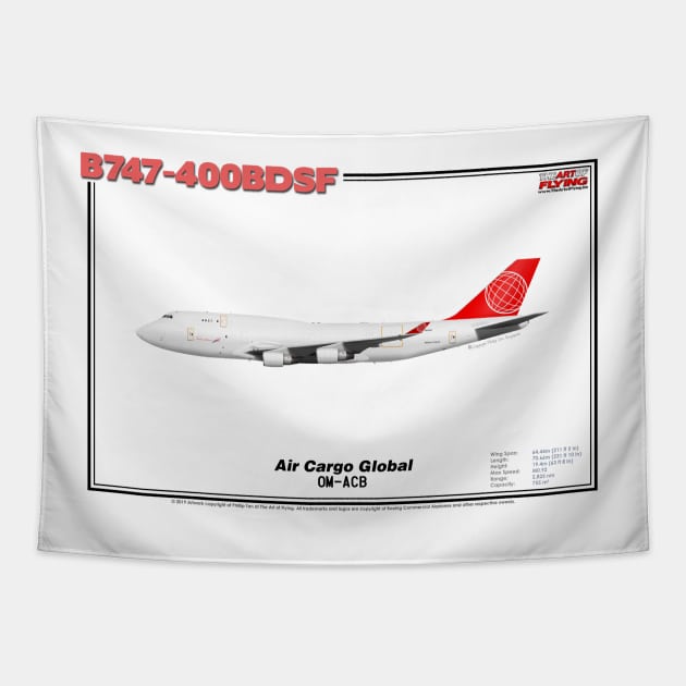 Boeing B747-400BDSF - Air Cargo Global (Art Print) Tapestry by TheArtofFlying