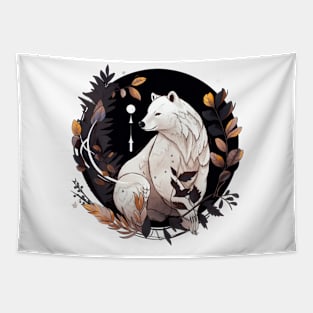 white bear and the moon Tapestry