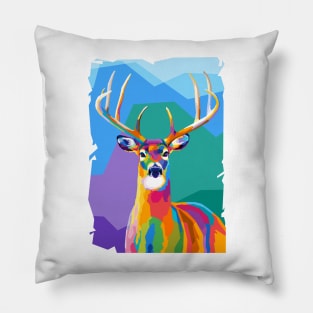 Deer Wpap Art Pillow