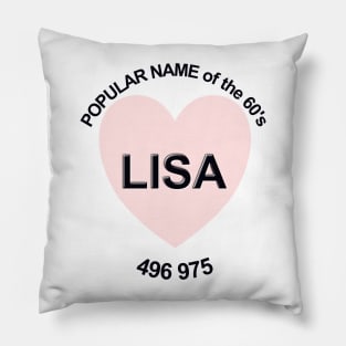 Lisa - Popular Name of the Sixties Pillow