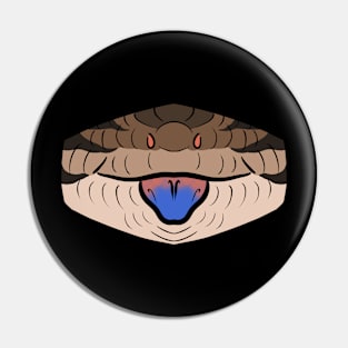 Indonesian Blue Tongue Skink Mask Pin