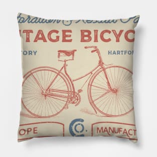 Vintage Bicycles Pillow