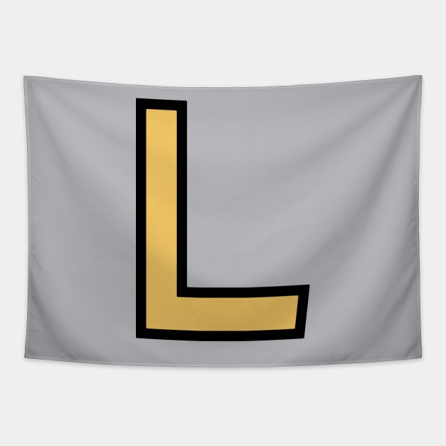 Funky Yellow Letter L Tapestry by Thespot