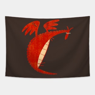 Fiery Fierce Dragon Tapestry