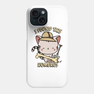 Funny cat is an archaeologist Phone Case