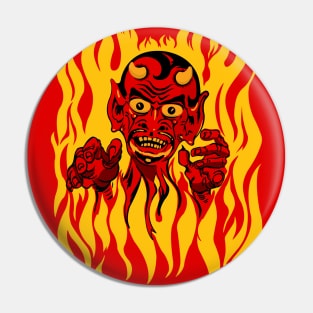 Vintage Tattoo Halloween Devil Pin