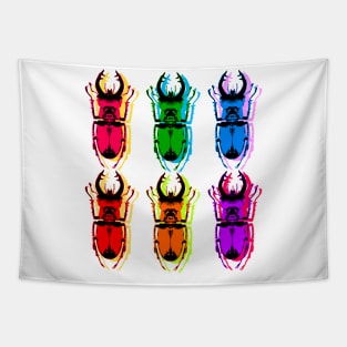 stag beetle colorful popart Tapestry