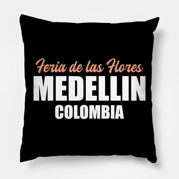 Feria Flores Medellin Flower Festival August Pillow by Print-Dinner