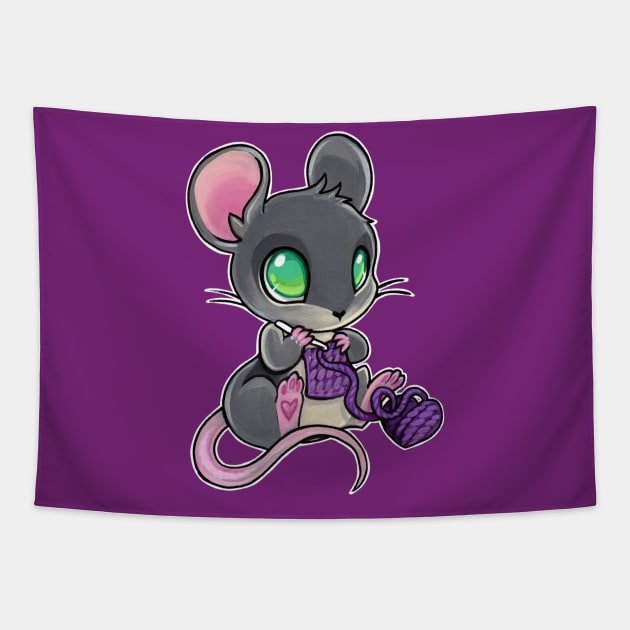 The great yarn mouse Tapestry by BiancaRomanStumpff