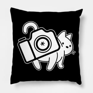 Cat Photographer Aperture Stick It Pillow