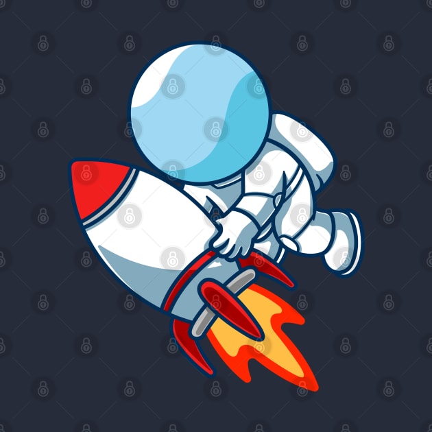 Astronaut Riding a Rocket by garistipis