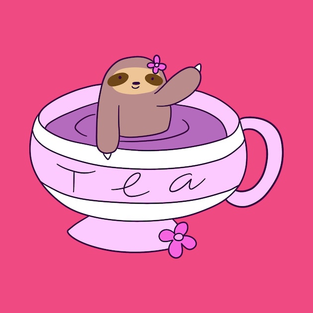 Cup of Tea Sloth by saradaboru