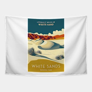 White Sands National Park Travel Poster Tapestry