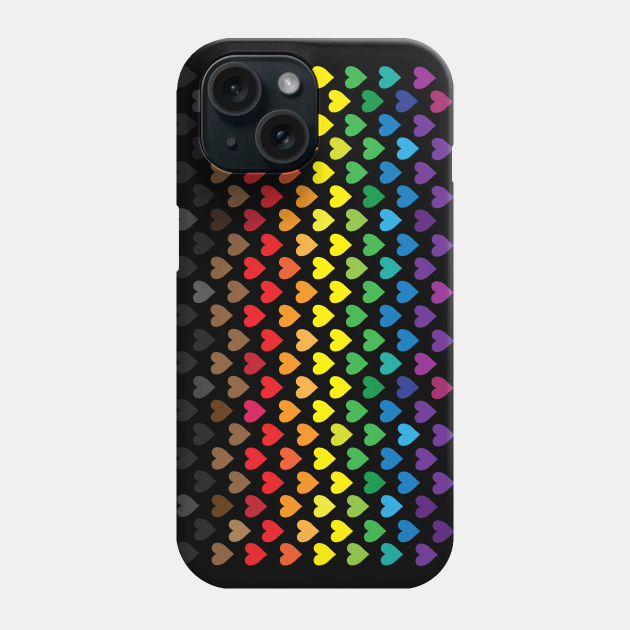 Gay Pride Hearts Phone Case by CKline