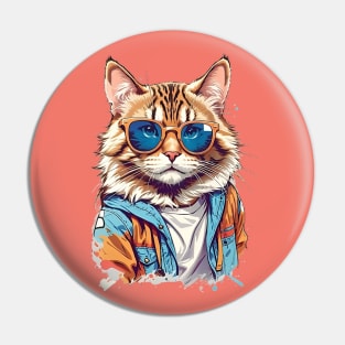 Hipster Cat Pin