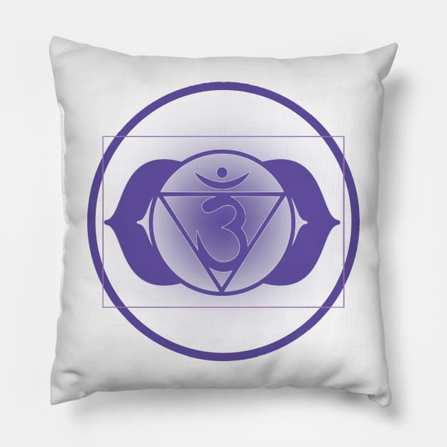 Open up your Third-Eye Chakra- White Pillow by EarthSoul