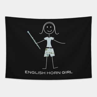 Funny Womens English Horn Tapestry