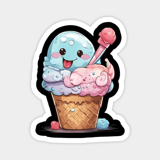 Ice Cream Emoji Magnet by animegirlnft