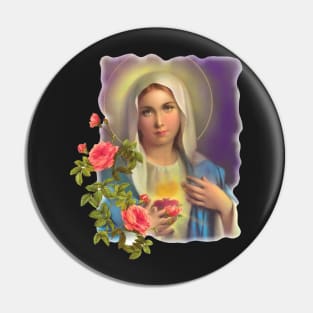 Roses and Mary | Mother's Day Gift Pin