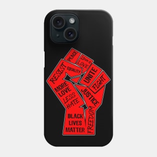 Raised Fist - Black Power - Freedom - Peace Phone Case