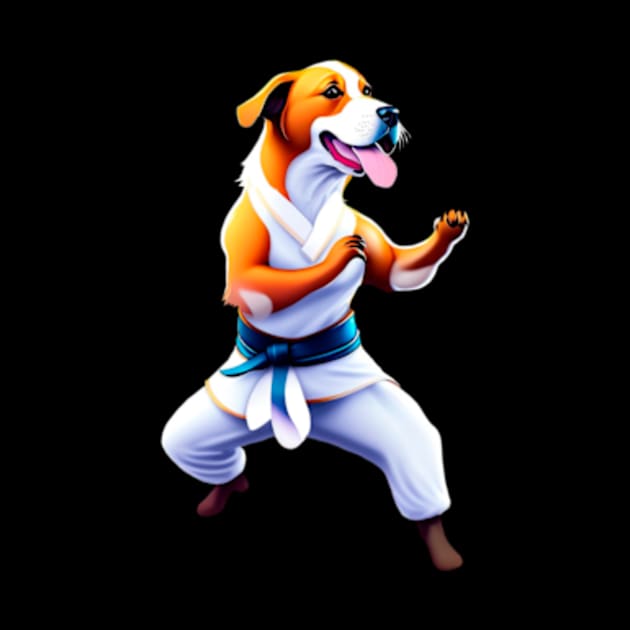 Dog, fight kung fu by enyeniarts