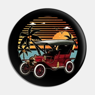 Ford Model T 1908 car sunset Pin