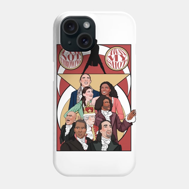 not throwing away my shot Phone Case by ohnoballoons