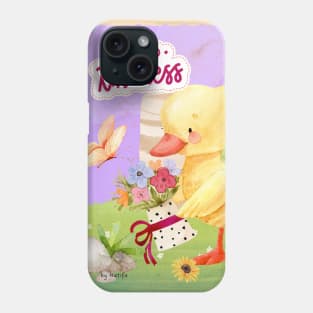 Cute Duck Showing Kindness With Nature Phone Case