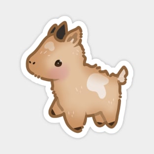 Fluffy Tan Goat Magnet