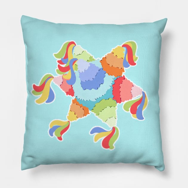 Colorful Pinata Pillow by Naara