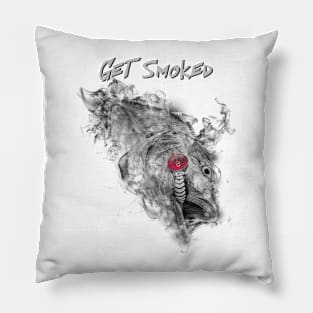 get smoked front print Pillow