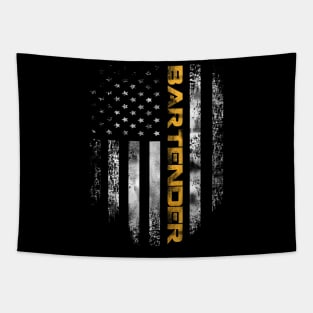 Vintage American Usa Flag Bartender Gift Tapestry