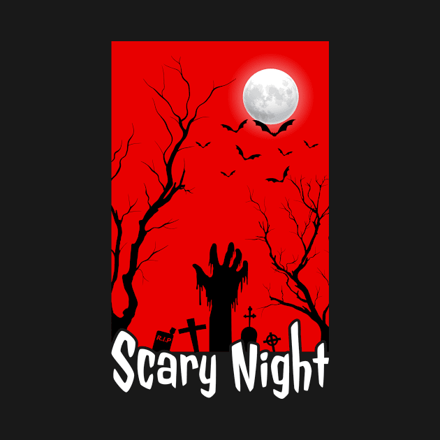 Scary night , halloween theme by Mobyyshop